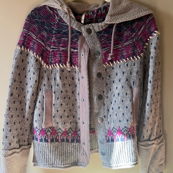NWT Free People On My Way Hoodie Sweater - Picture 4 of 8